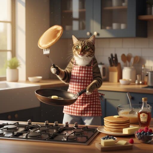 cat after - Cooking